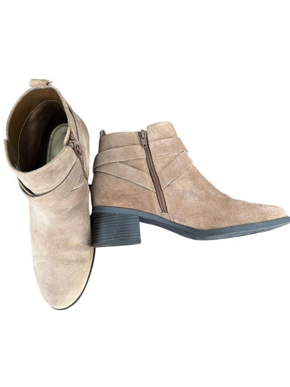 Anne Klein iflex Suede Leather Ankle Booties – Size 8 - Picture 4 of 8